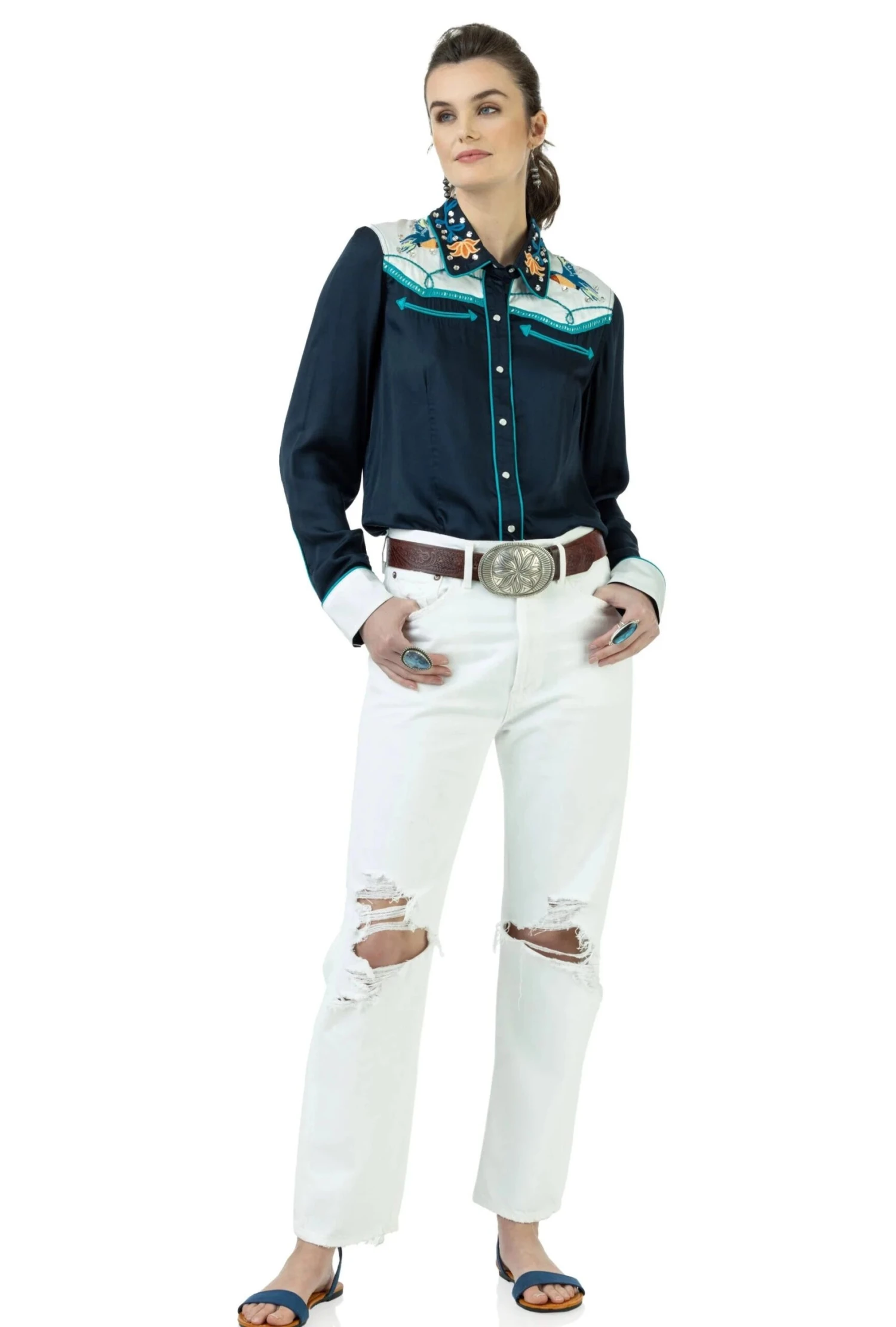 DOUBLE D RANCHWEAR SENORITA'S RODEO BLOUSE 1 DOUBLE D RANCHWEAR SENORITA'S RODEO BLOUSE