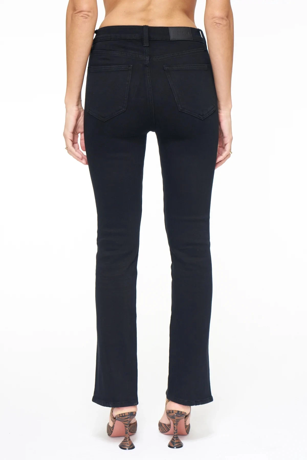 PISTOLA WOMEN'S TEAGAN HIGH RISE VENTED STRAIGHT - DARK VINYL 4 PISTOLA WOMEN'S TEAGAN HIGH RISE VENTED STRAIGHT - DARK VINYL - Image 4