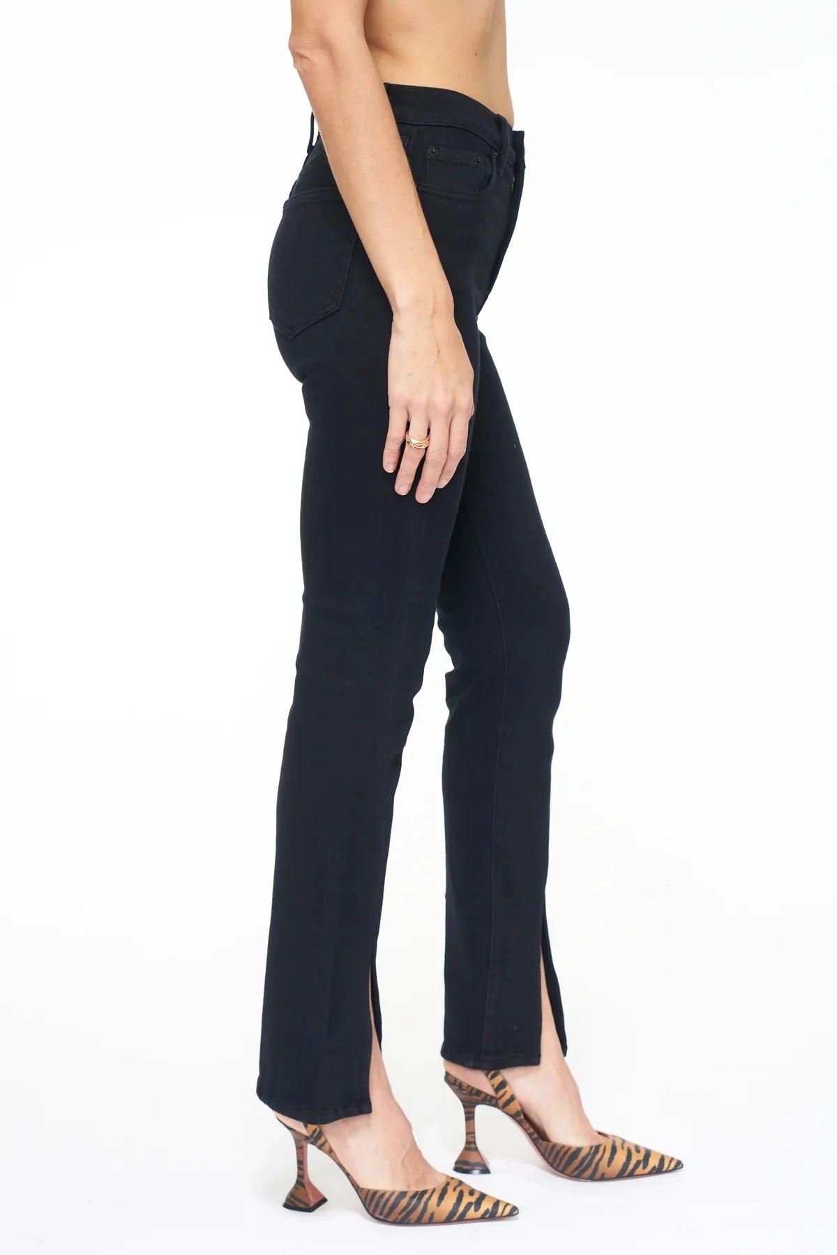 PISTOLA WOMEN'S TEAGAN HIGH RISE VENTED STRAIGHT - DARK VINYL 2 PISTOLA WOMEN'S TEAGAN HIGH RISE VENTED STRAIGHT - DARK VINYL - Image 2