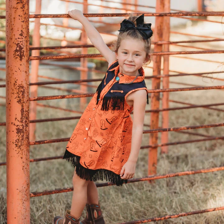 SHEA BABY ORANGE VINTAGE DRESS 3 SHEA BABY ORANGE VINTAGE DRESS - Image 3