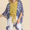 UMGEE SIDE SLITS RUFFLE HEM KIMONO