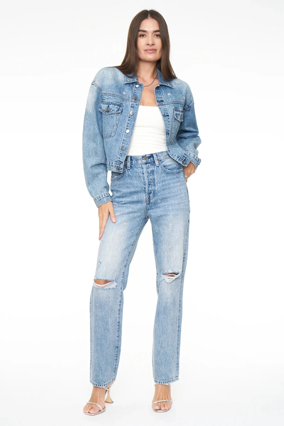 PISTOLA WOMEN'S CASSIE SUPER HIGH RISE STRAIGHT LEG - CITY LIGHTS DISTRESSED 2 PISTOLA WOMEN'S CASSIE SUPER HIGH RISE STRAIGHT LEG - CITY LIGHTS DISTRESSED - Image 2