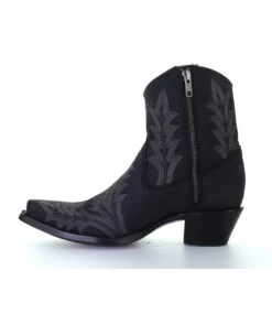 Corral Boots CIRCLE G BY CORRAL WOMEN'S ANKLE BOOT WITH GREY STITCHING -Western Cowboy Clothing Store circle g by corral black leather ankle boot with g 71b8937d 8ff0 44b0 ae60 dfdf22d0ee72