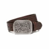 Ariat Women's Embossed Leather Crystal Buckle Western Belt Brown
