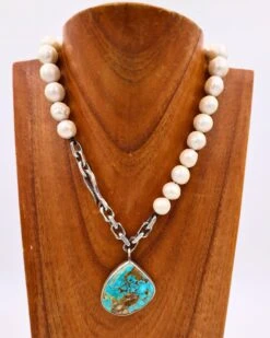 LOVE TOKENS SHORT PEARL BENNY CHAIN TURQUOISE NECKLACE -Western Cowboy Clothing Store image 06e7e8ae 80f7 47d2 a517 52b005cd0dfa