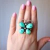 TURQUOISE BUTTERFLY RING- ADJUSTABLE
