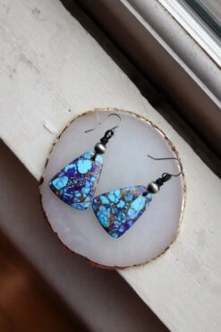 PEYOTE BIRD PURPLE MOJAVE EARRING