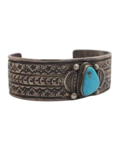 Turquoise Stone Stamped Band Cuff -Western Cowboy Clothing Store image 5a018de7 f7ca 4acf 81ba 29319e9e540c