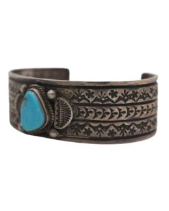 Turquoise Stone Stamped Band Cuff -Western Cowboy Clothing Store image 69d2a6dd 4bbe 4bdc b60d 9247cfa9d6c8