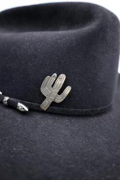 Peyote Bird Sterling Silver Saguaro Cactus With Three Hearts Hat Pin