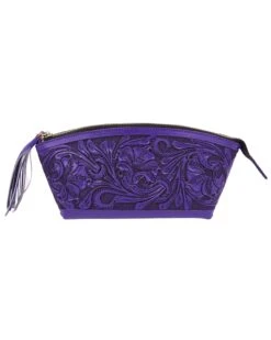 QUE CHULA CHICA PURPLE COSMETIC BAG