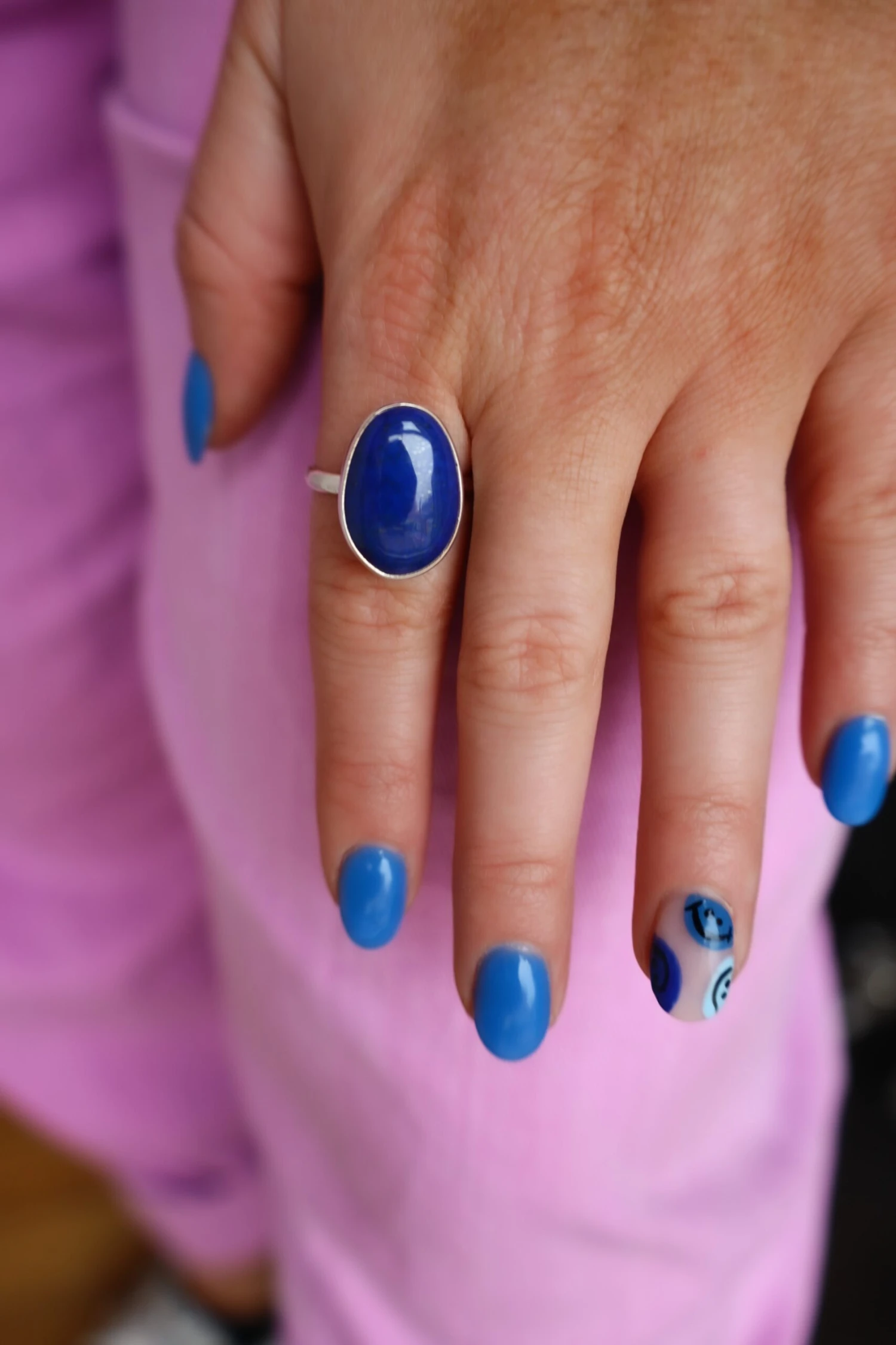 Peyote Bird Lapis Ring- Size 8.5 7 Peyote Bird Lapis Ring- Size 8.5 - Image 7