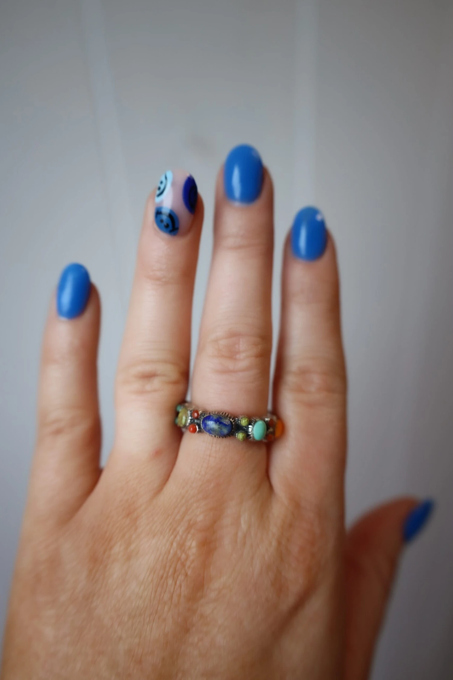 Peyote Bird Multi Stones All Around Ring- Size 6.5 1 Peyote Bird Multi Stones All Around Ring- Size 6.5