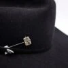 Peyote Bird Four Smoky Gems Stick Hat Pin
