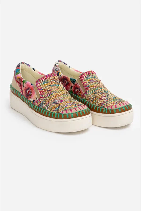 JOHNNY WAS PATCHWORK SLIP-ON SNEAKER 1 JOHNNY WAS PATCHWORK SLIP-ON SNEAKER