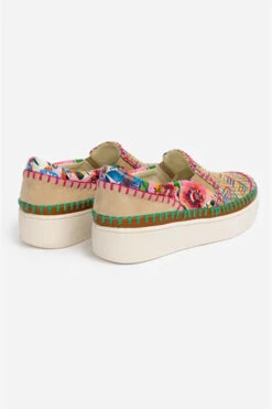 JOHNNY WAS PATCHWORK SLIP-ON SNEAKER 6 JOHNNY WAS PATCHWORK SLIP-ON SNEAKER -Western Cowboy Clothing Store jws11423 1 mti 3 1