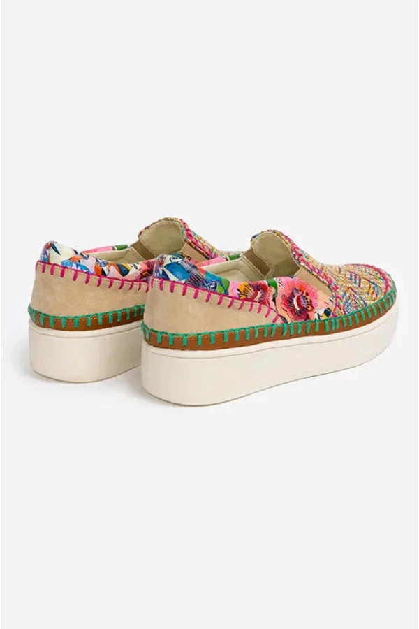 JOHNNY WAS PATCHWORK SLIP-ON SNEAKER 3 JOHNNY WAS PATCHWORK SLIP-ON SNEAKER - Image 3