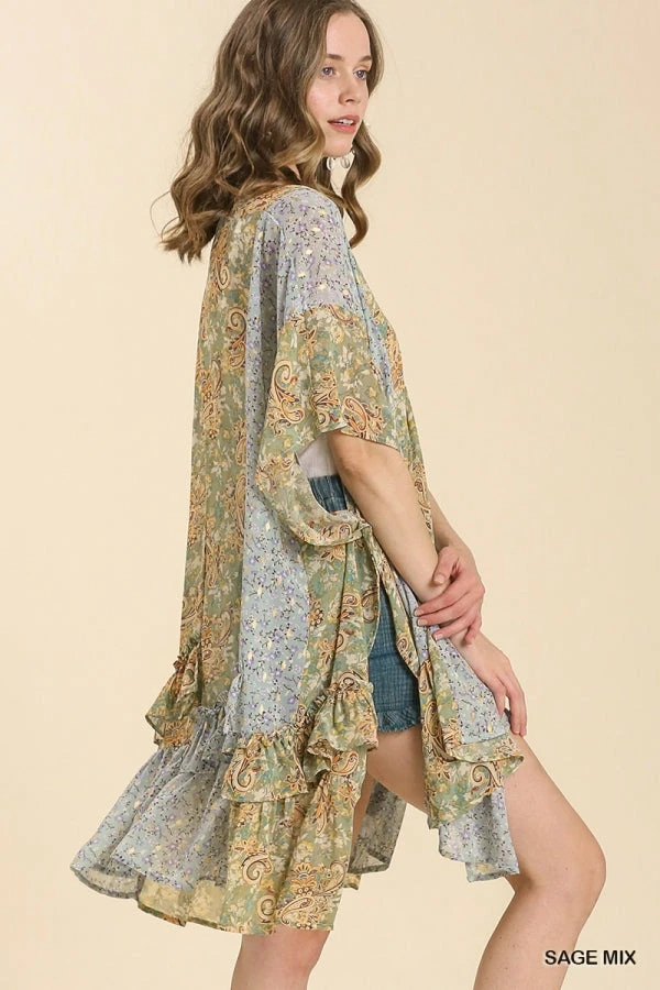 UMGEE RUFFLE SLEEVE KIMONO 3 UMGEE RUFFLE SLEEVE KIMONO - Image 3
