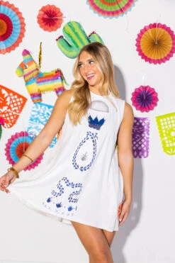 QUEEN OF SPARKLES LIME & TEQUILA TANK DRESS