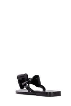 JEFFREY CAMPBELL SUGARY JELLY WITH BOW SANDAL- BLACK SHINY -Western Cowboy Clothing Store sugary flat sandal jeffrey campbell 287571 1365x 1208966b 4003 4886 90a7 5b557ec76b34