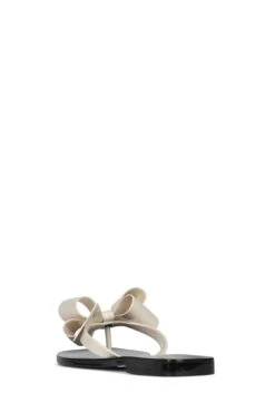 JEFFREY CAMPBELL SUGARY JELLY WITH BOW- CREAM SHINY -Western Cowboy Clothing Store sugary flat sandal jeffrey campbell 361162 1365x 04d61da2 c865 4b9a b7b8 2bb25f5d37b0