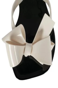 JEFFREY CAMPBELL SUGARY JELLY WITH BOW- CREAM SHINY -Western Cowboy Clothing Store sugary flat sandal jeffrey campbell 842461 1365x a93d9c8a bafa 4524 af6f 7862b7209179