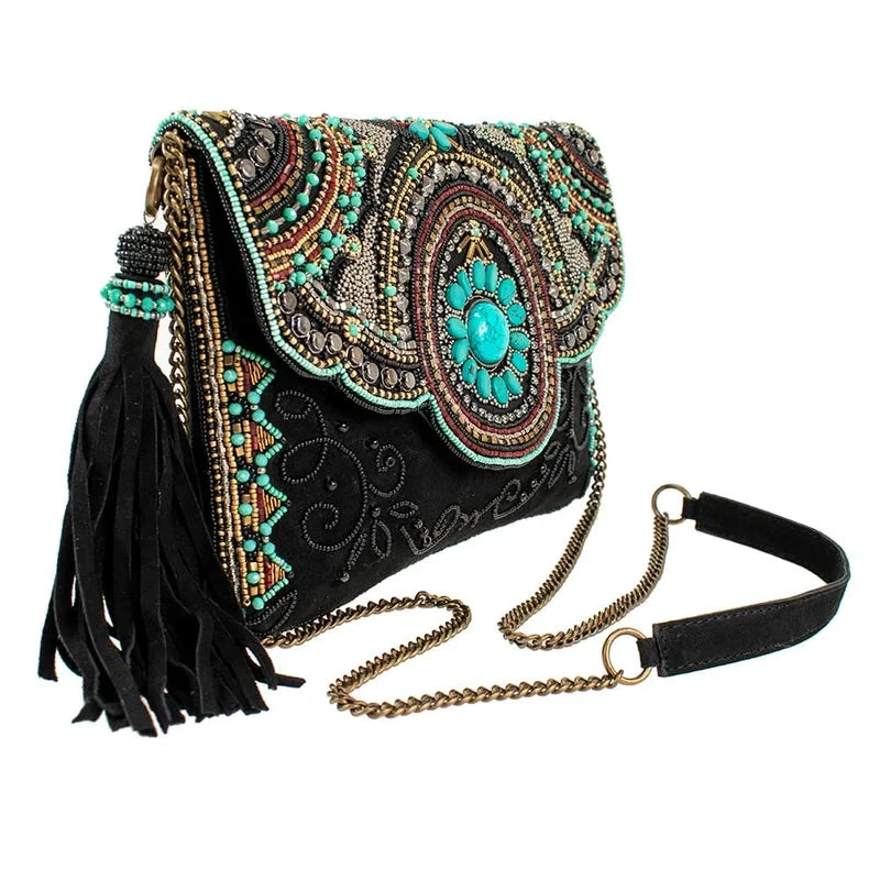 MARY FRANCES TURQUOISE JOURNEY HANDBAG 3 MARY FRANCES TURQUOISE JOURNEY HANDBAG - Image 3