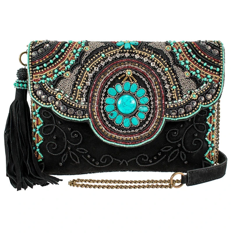 MARY FRANCES TURQUOISE JOURNEY HANDBAG 1 MARY FRANCES TURQUOISE JOURNEY HANDBAG