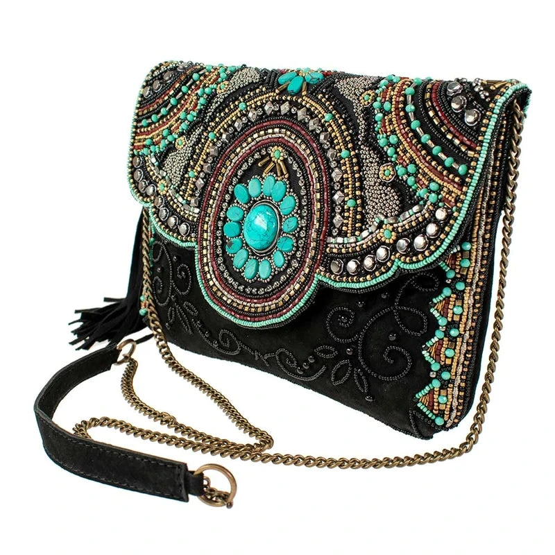 MARY FRANCES TURQUOISE JOURNEY HANDBAG 5 MARY FRANCES TURQUOISE JOURNEY HANDBAG - Image 5