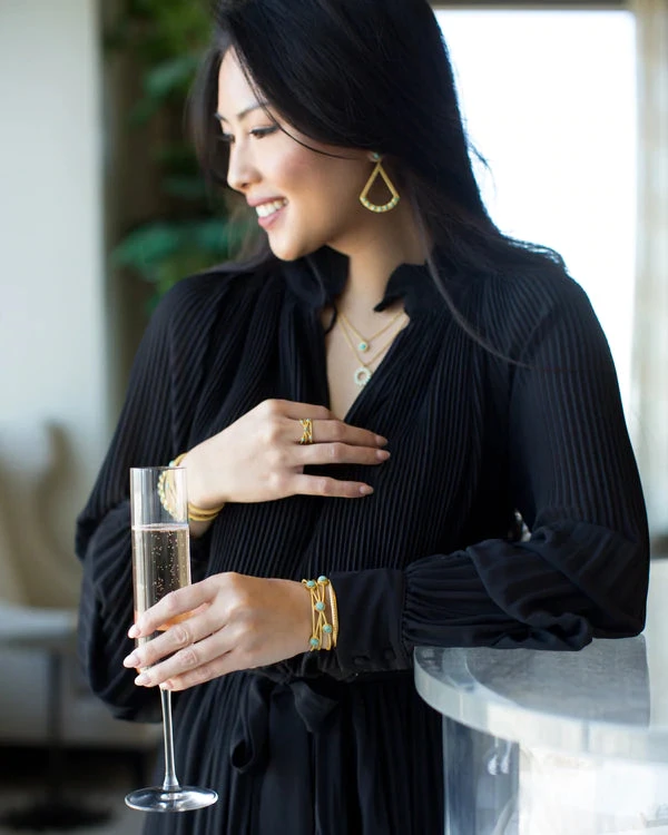 CHRISTINA GREENE TURQUOISE DROP EARRING 4 CHRISTINA GREENE TURQUOISE DROP EARRING - Image 4