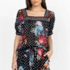 JOHNNY WAS POLKALONA SQUARE NECK BLOUSE