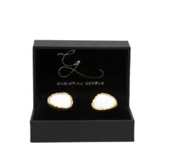 CHRISTINA GREENE MOTHER OF PEARL CUFFLINKS
